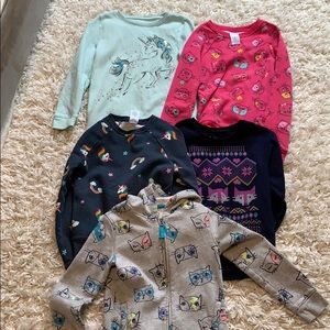 5 girls sweat shirts sz 10/12